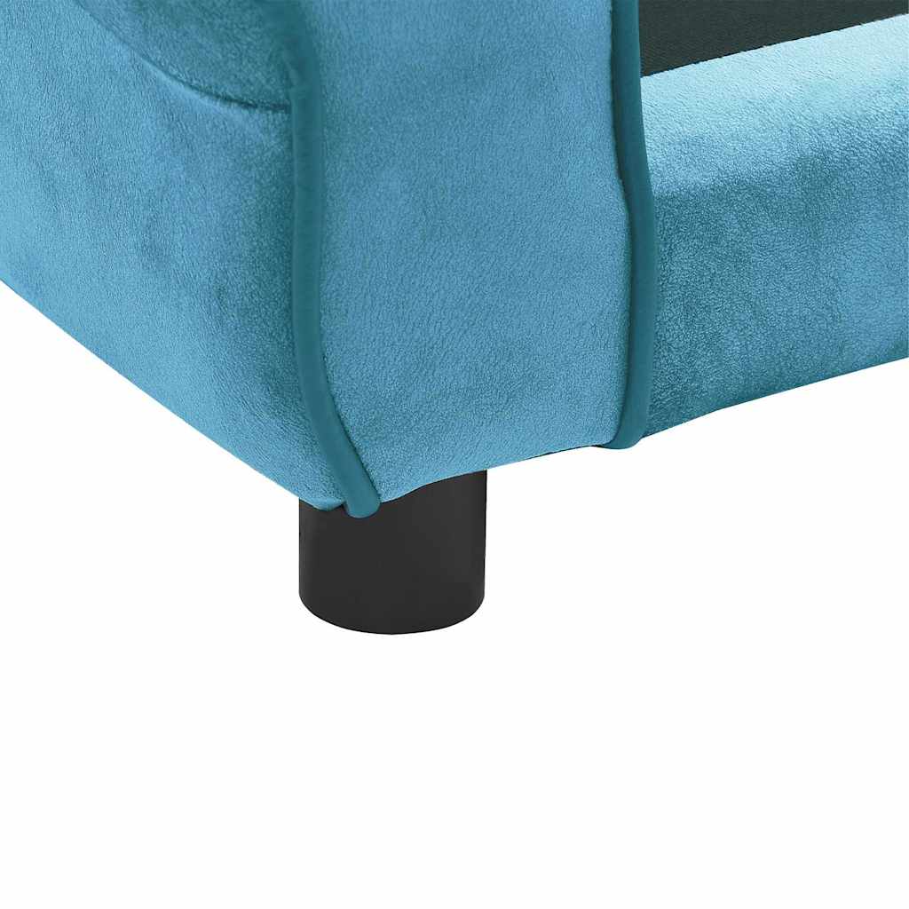 vidaXL Sofa dla psa, turkusowa, 72x45x30 cm, pluszowa
