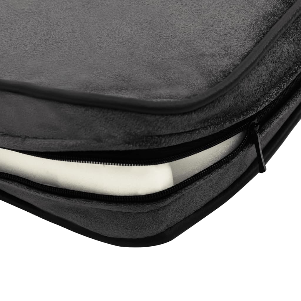 vidaXL Sofa dla psa, ciemnoszara, 81x43x31 cm, plusz i sztuczna skóra
