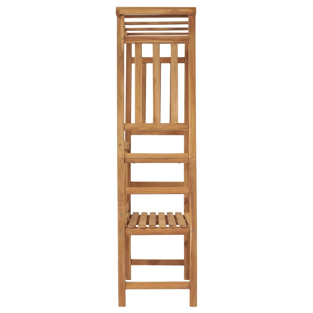 vidaXL Ławka ogrodowa z pergolą, 115 cm, lite drewno tekowe