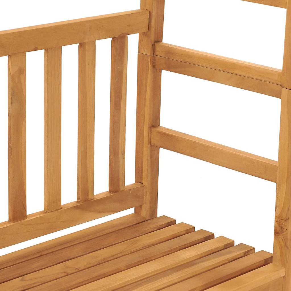 vidaXL Ławka ogrodowa z pergolą, 115 cm, lite drewno tekowe