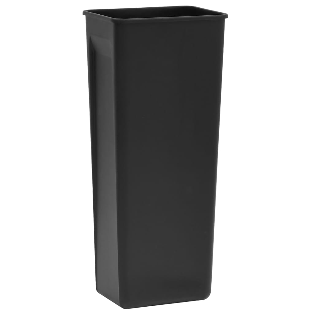 vidaXL Kosz na śmieci z pedałem, bezdotykowy, 30 L, czarny, stal