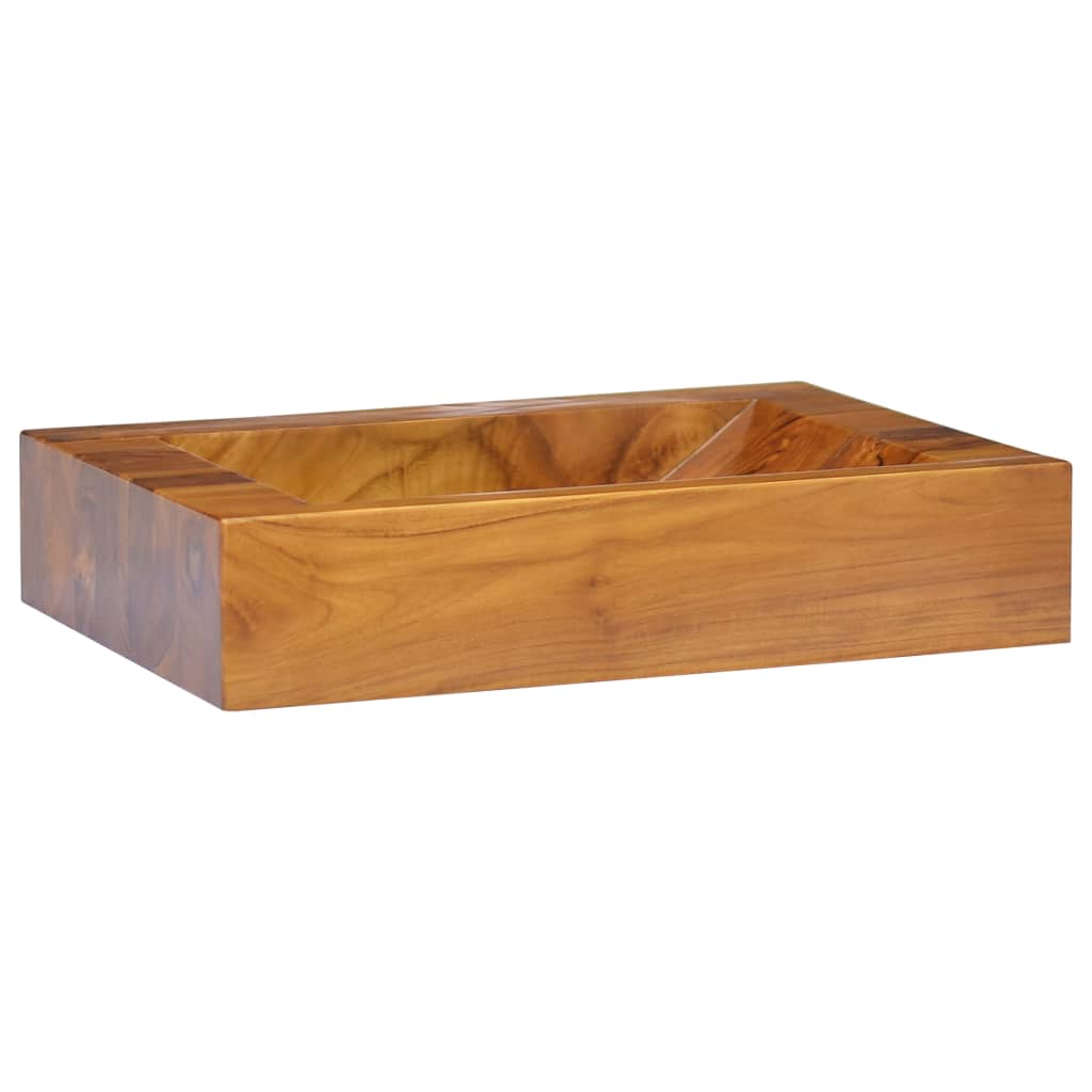 vidaXL Umywalka z drewna tekowego, 50x35x10 cm