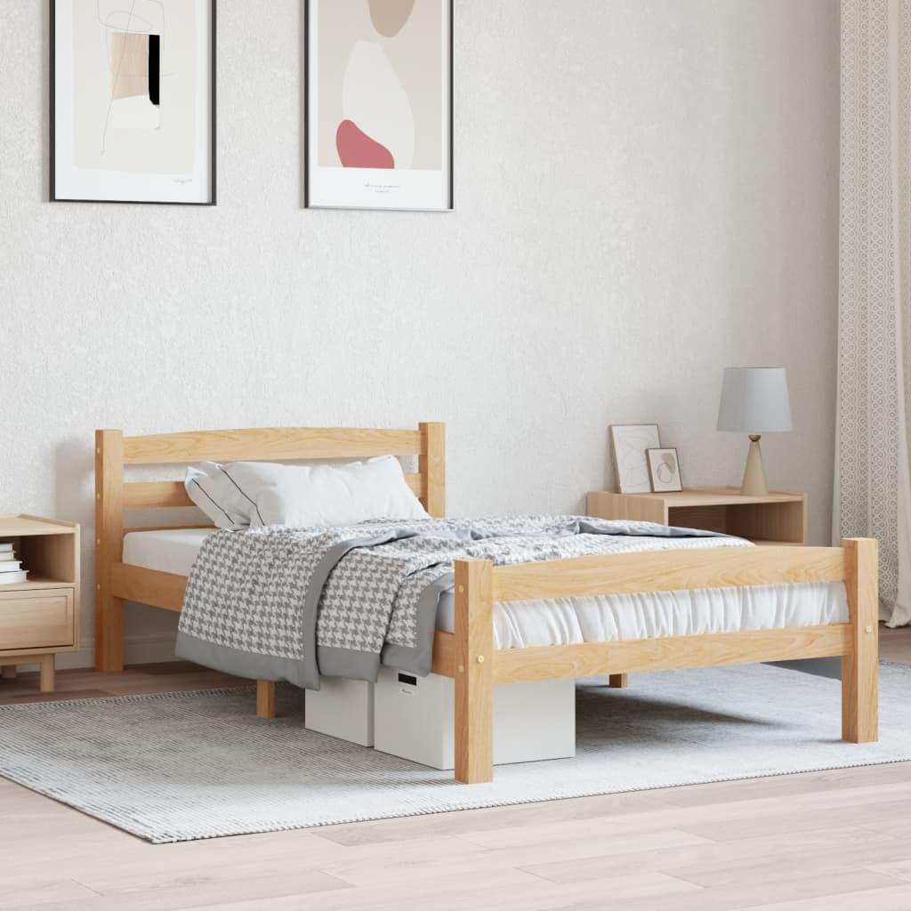 vidaXL Rama łóżka z litego drewna sosnowego, 90 x 200 cm