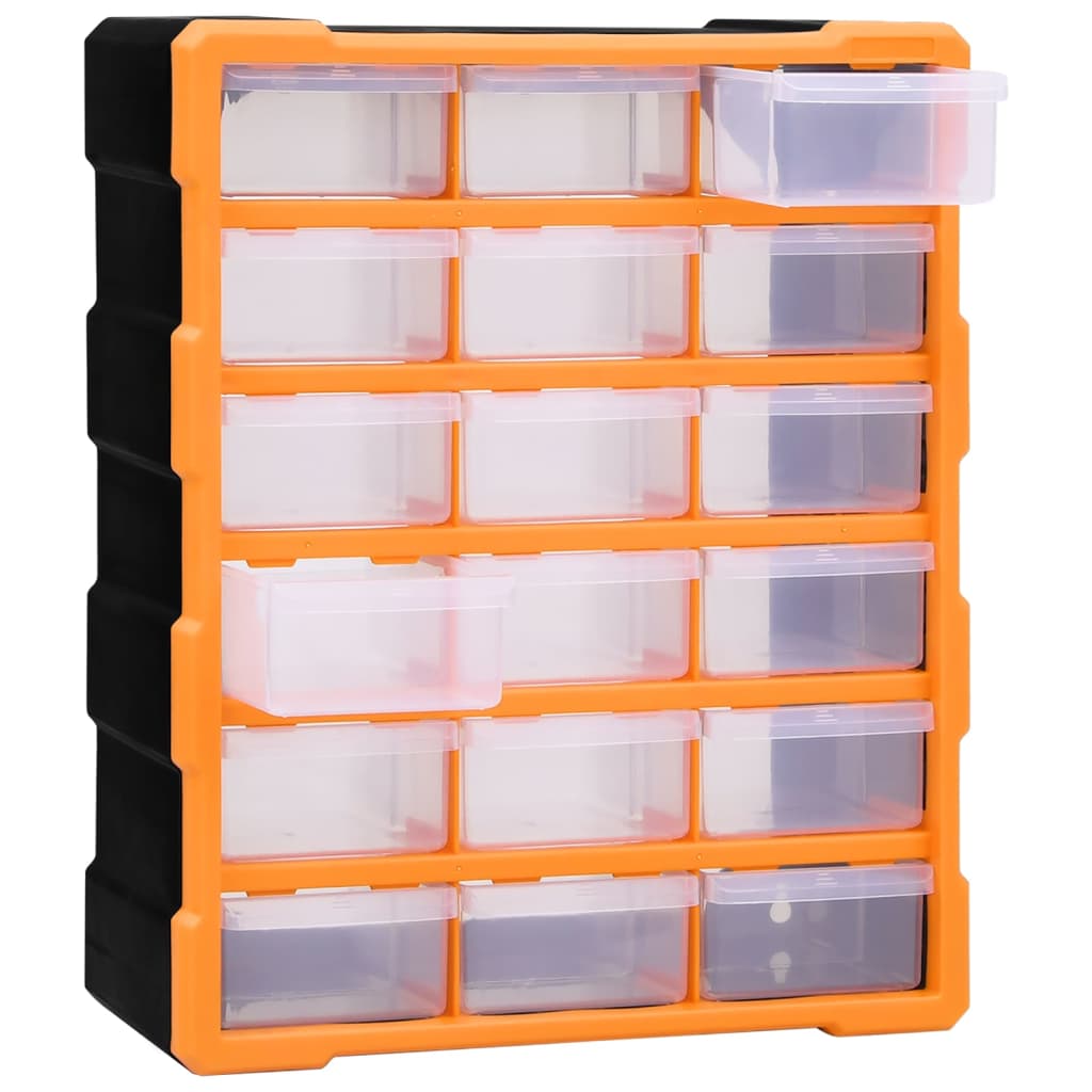 vidaXL Organizer z 18 średnimi szufladkami, 38x16x47 cm