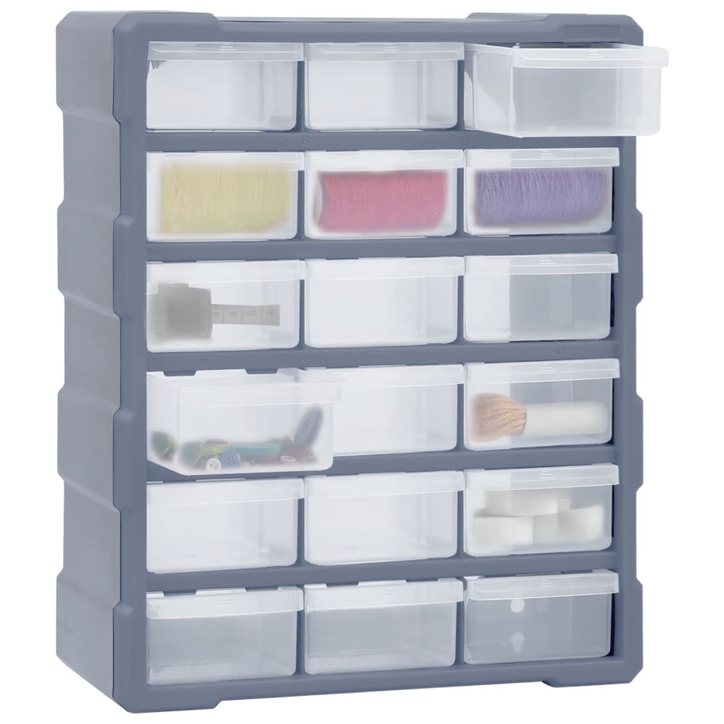 vidaXL Organizer z 18 średnimi szufladkami, 38x16x47 cm