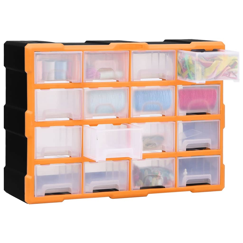 vidaXL Organizer z 16 średnimi szufladkami, 52x16x37 cm