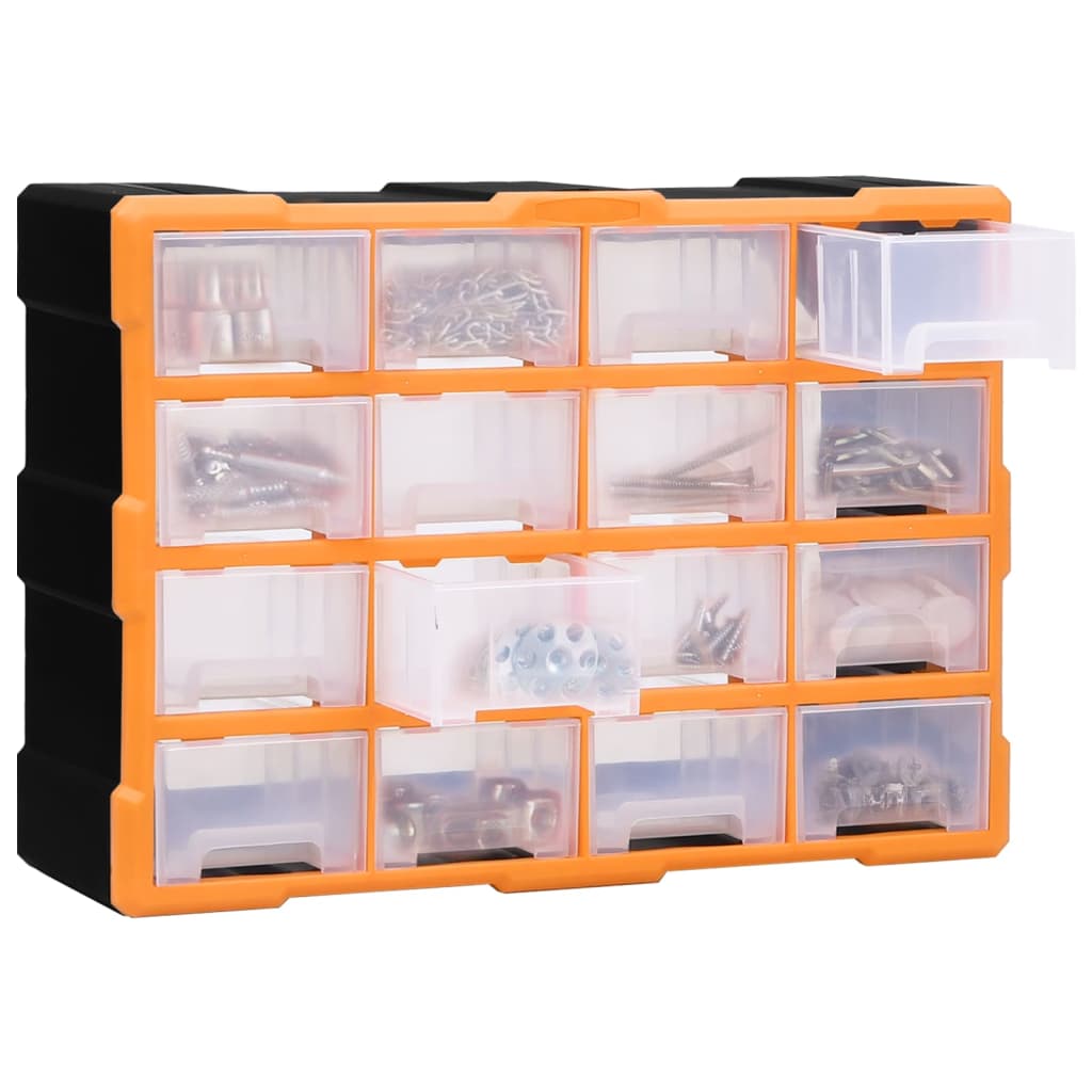vidaXL Organizer z 16 średnimi szufladkami, 52x16x37 cm