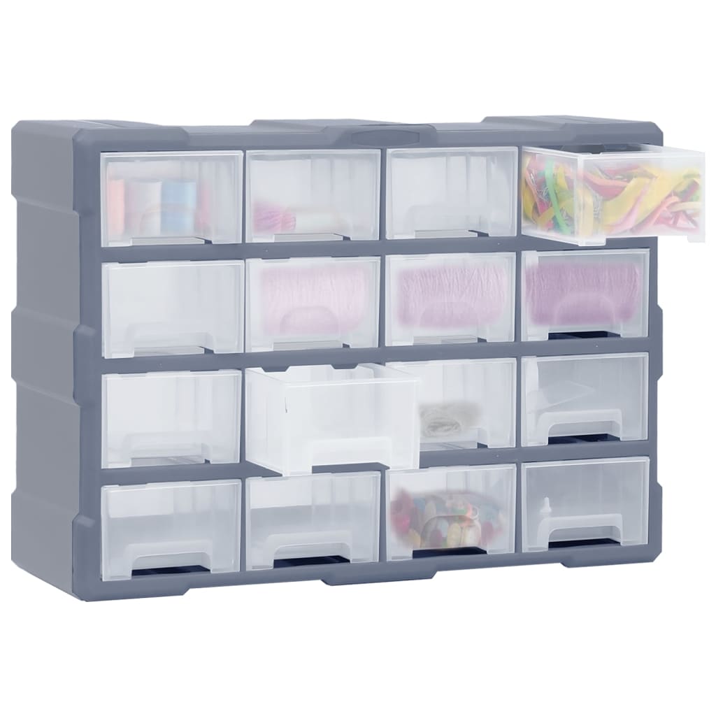 vidaXL Organizer z 16 średnimi szufladkami, 52x16x37 cm
