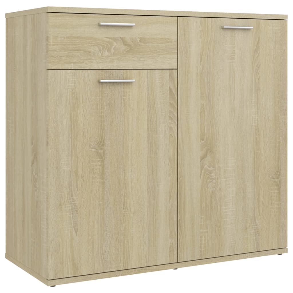 vidaXL Szafka, dąb sonoma, 80x36x75 cm, materiał drewnopochodny