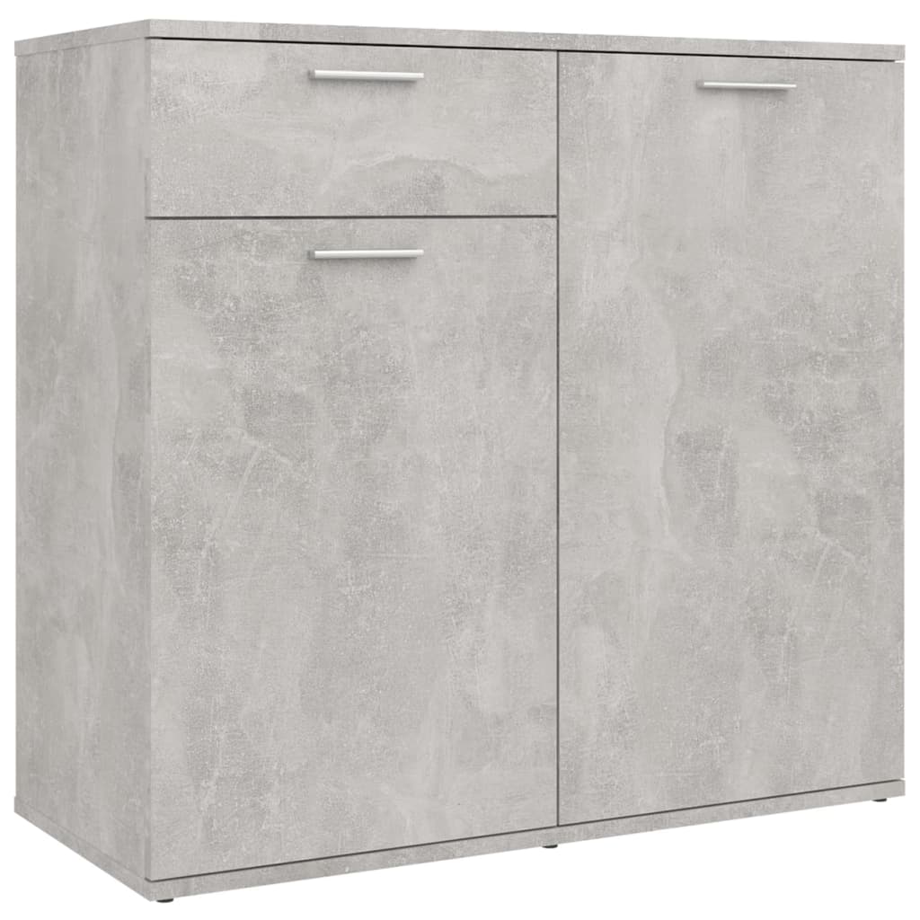 vidaXL Szafka, szarość betonu, 80x36x75 cm, materiał drewnopochodny