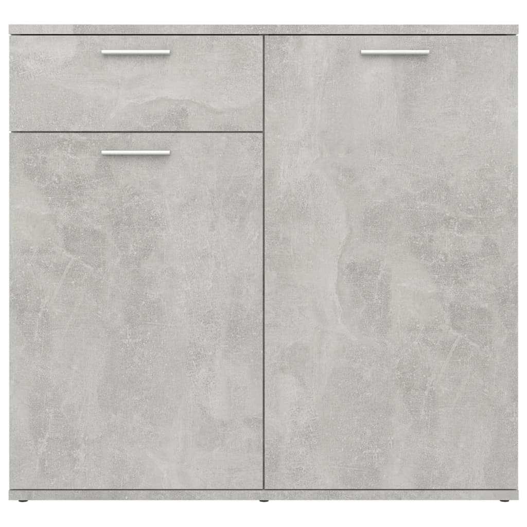 vidaXL Szafka, szarość betonu, 80x36x75 cm, materiał drewnopochodny