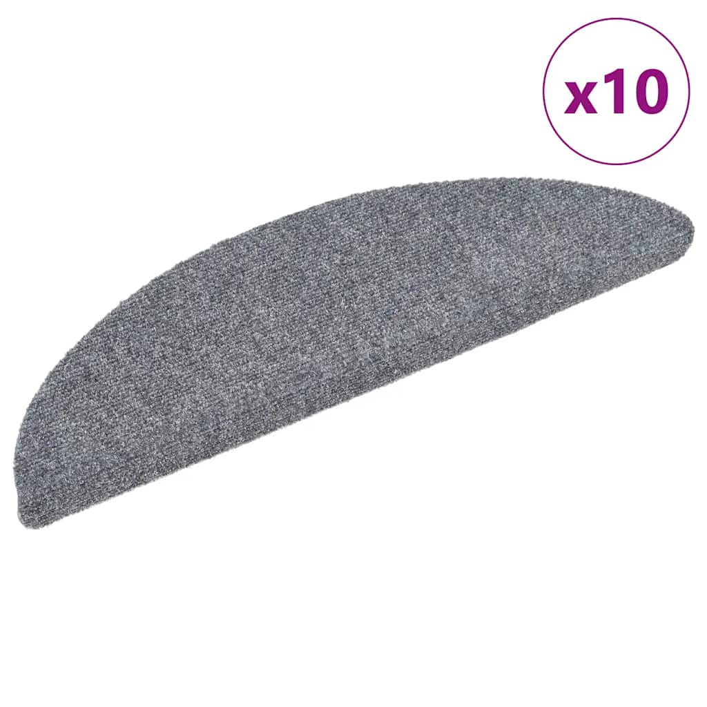 vidaXL Samoprzylepne nakładki na schody, 10 szt, jasnoszare, 56x17x3cm