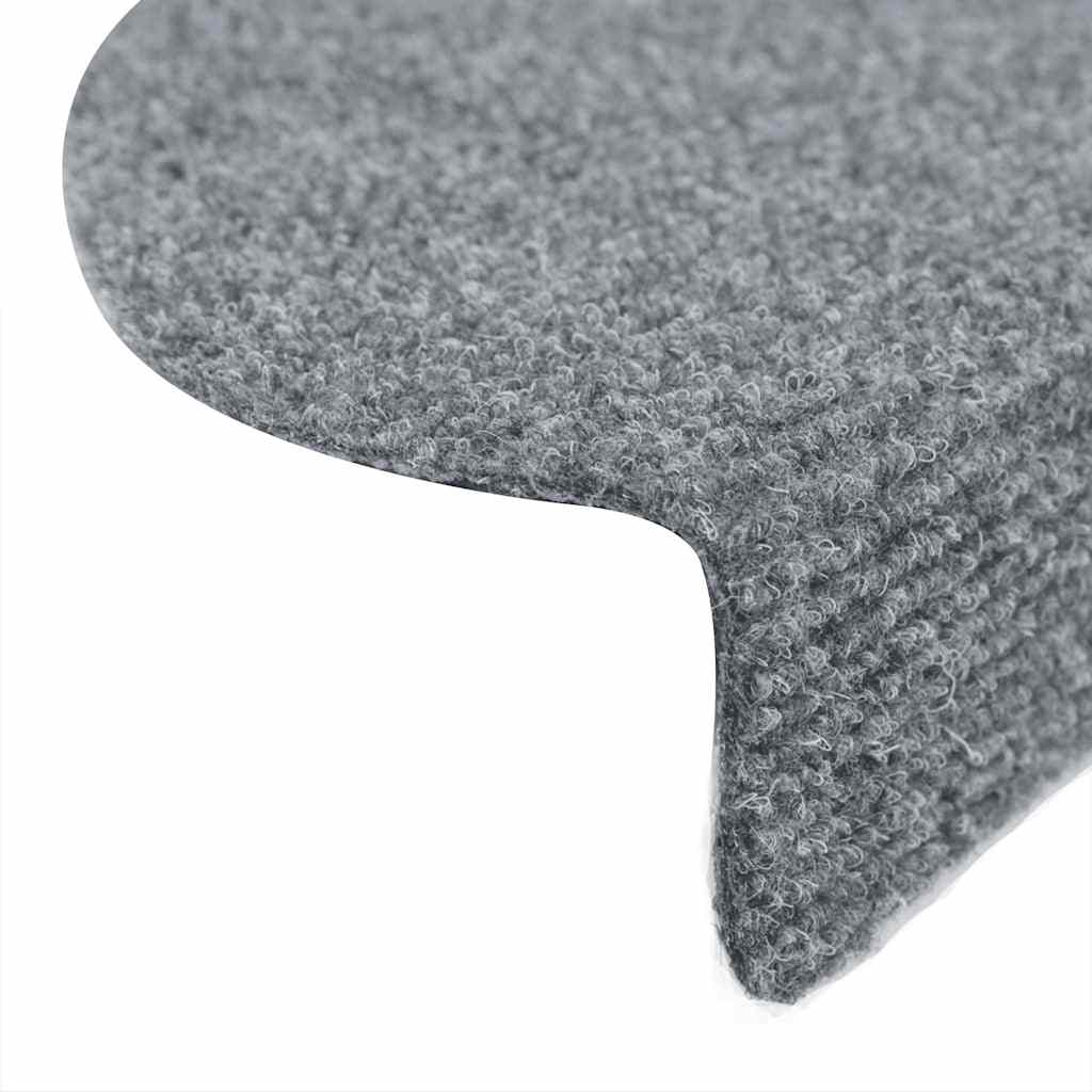 vidaXL Samoprzylepne nakładki na schody, 10 szt, jasnoszare, 56x17x3cm