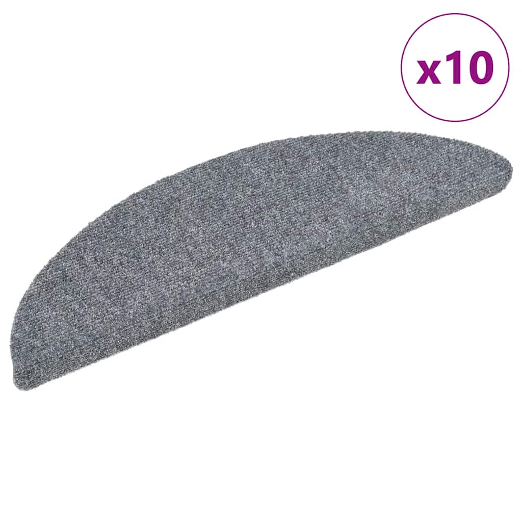 vidaXL Samoprzylepne nakładki na schody, 10 szt, jasnoszare, 56x17x3cm