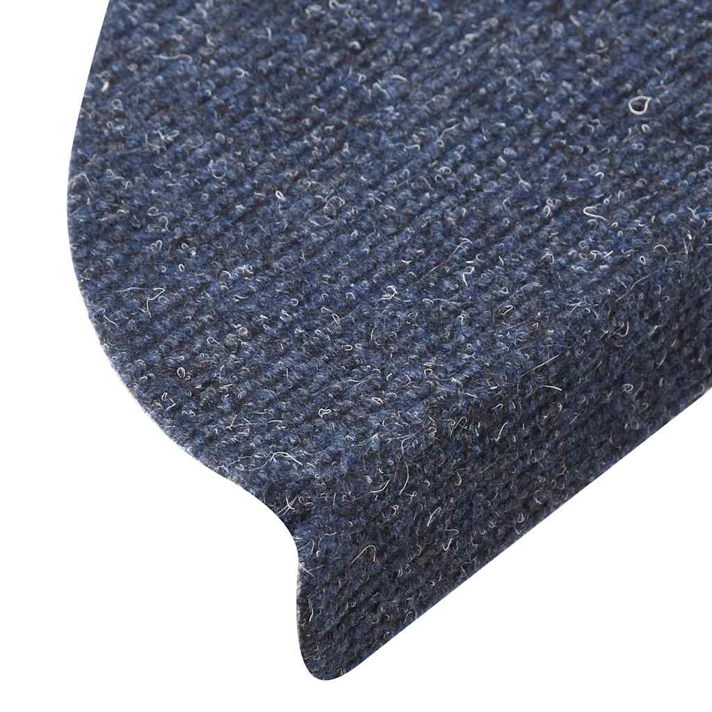 vidaXL Maty na schody samoprzylepne 5 szt. 56x17x3 cm niebieskie półokrągłe