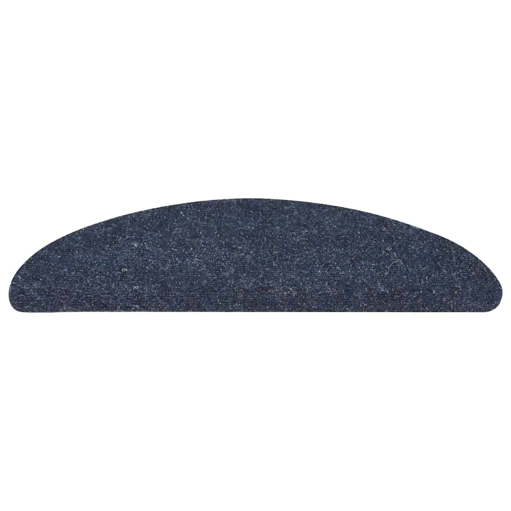 vidaXL Maty na schody samoprzylepne 10 szt. 56x17x3 cm niebieskie półokrągłe