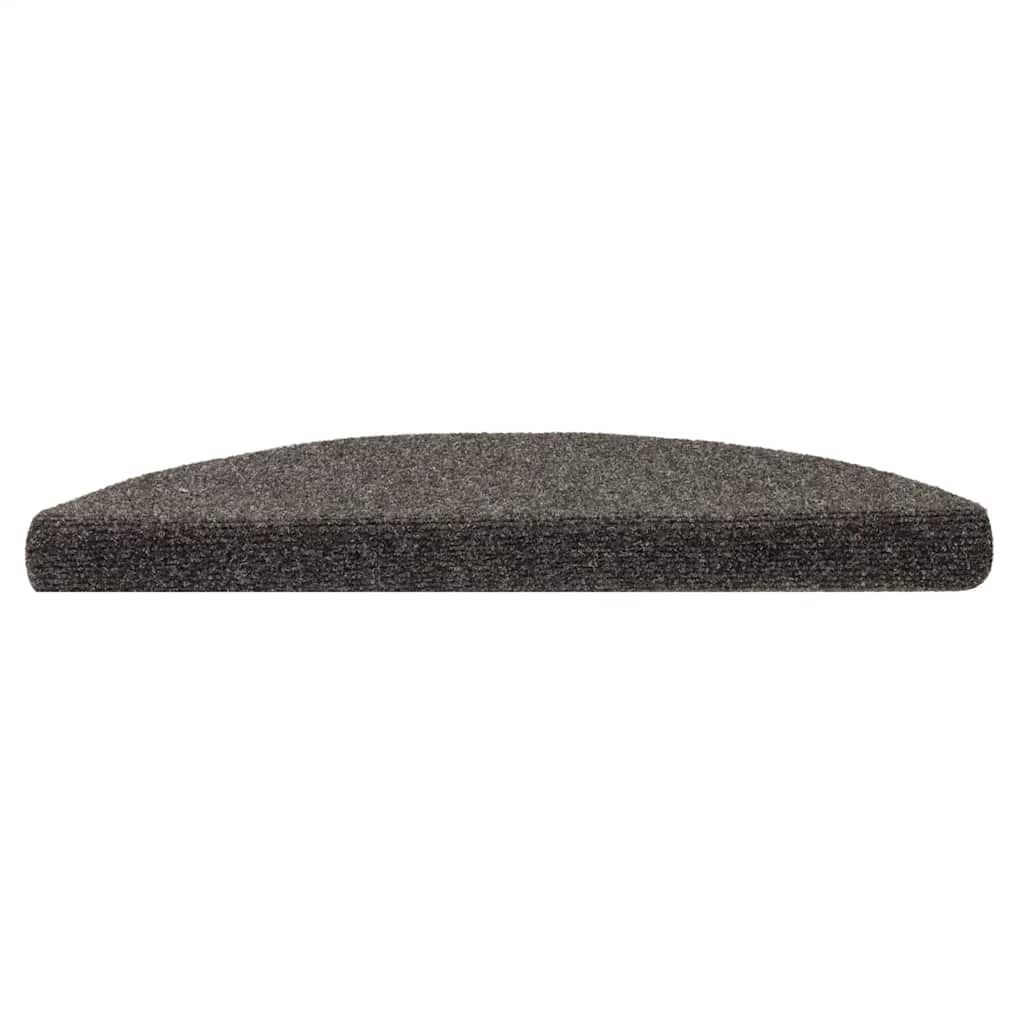 vidaXL Maty na schody samoprzylepne 5 szt. 56x17x3 cm Antracyt Półokrągłe