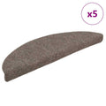 vidaXL Maty na schody samoprzylepne 5 szt. 56x17x3 cm beżowe półokrągłe