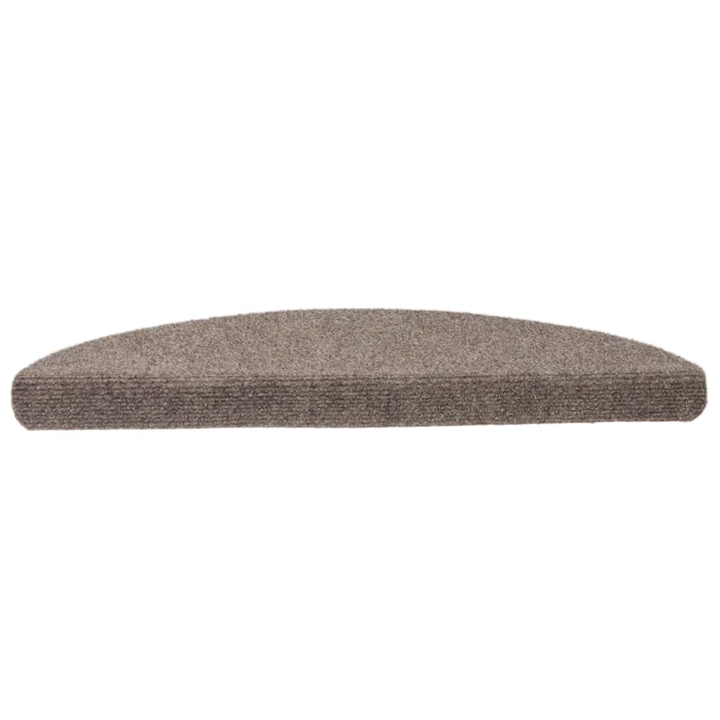 vidaXL Maty na schody samoprzylepne 5 szt. 56x17x3 cm beżowe półokrągłe