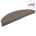 vidaXL Maty na schody samoprzylepne 10 szt. 56x17x3 cm beżowe półokrągłe