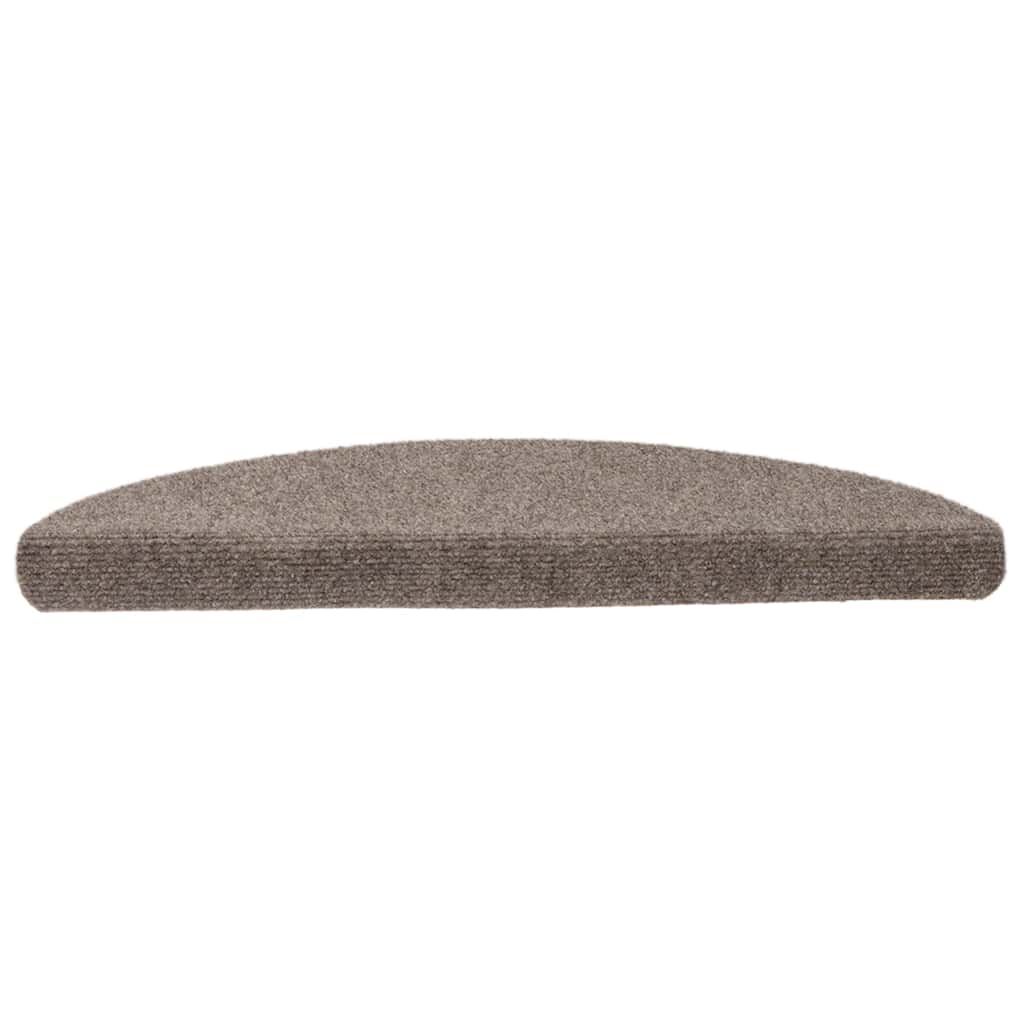 vidaXL Maty na schody samoprzylepne 10 szt. 56x17x3 cm beżowe półokrągłe