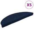 vidaXL Maty na schody samoprzylepne 5 szt. 56x17x3 cm granatowe półokrągłe