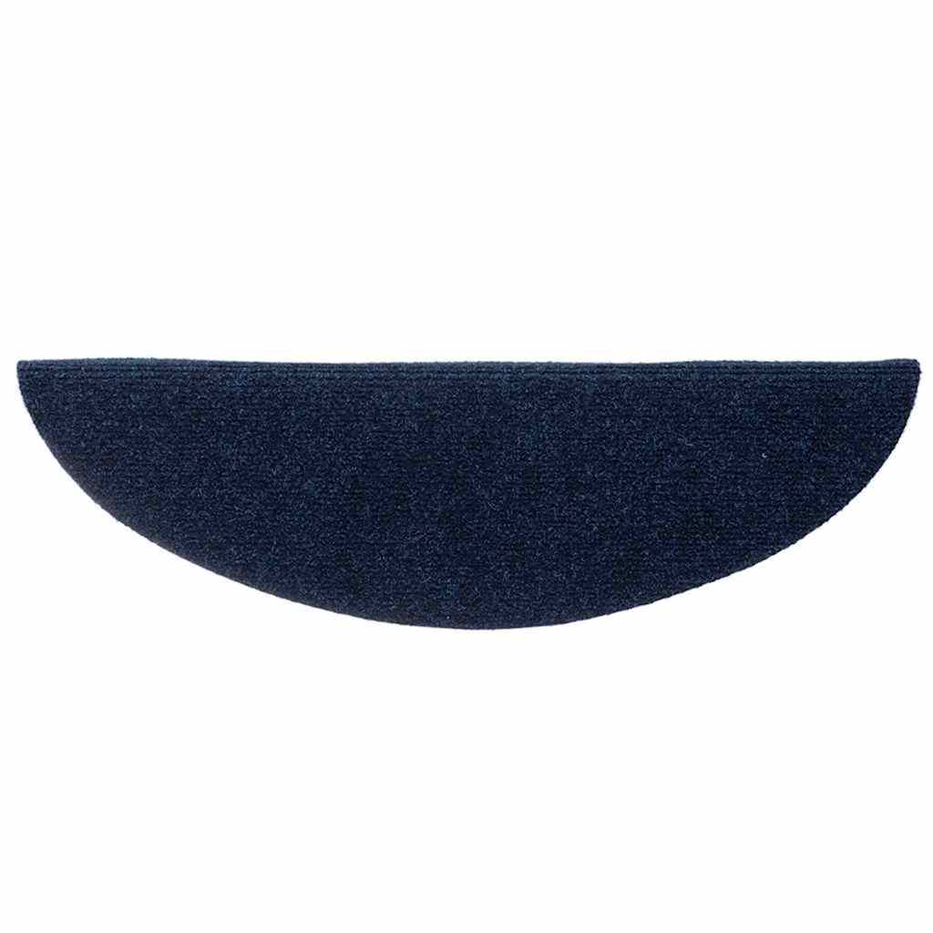 vidaXL Maty na schody samoprzylepne 5 szt. 56x17x3 cm granatowe półokrągłe