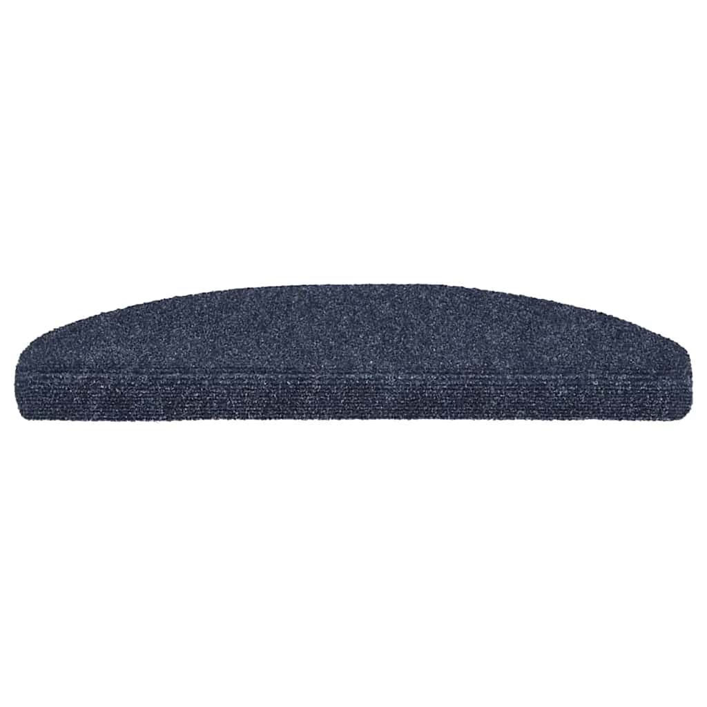 vidaXL Maty na schody samoprzylepne 5 szt. 65x21x4 cm niebieskie półokrągłe duże