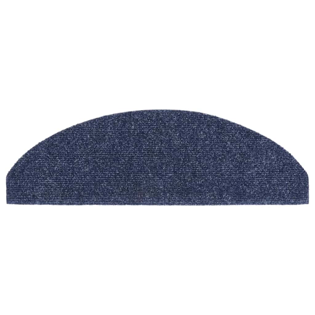 vidaXL Maty na schody samoprzylepne 5 szt. 65x21x4 cm niebieskie półokrągłe duże