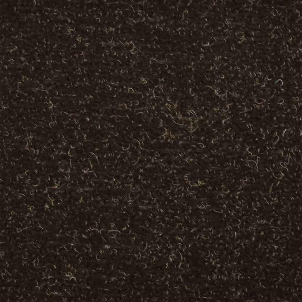 vidaXL Maty na schody samoprzylepne 10 szt. 65x21x4 cm Ciemnobrązowe półokrągłe duże