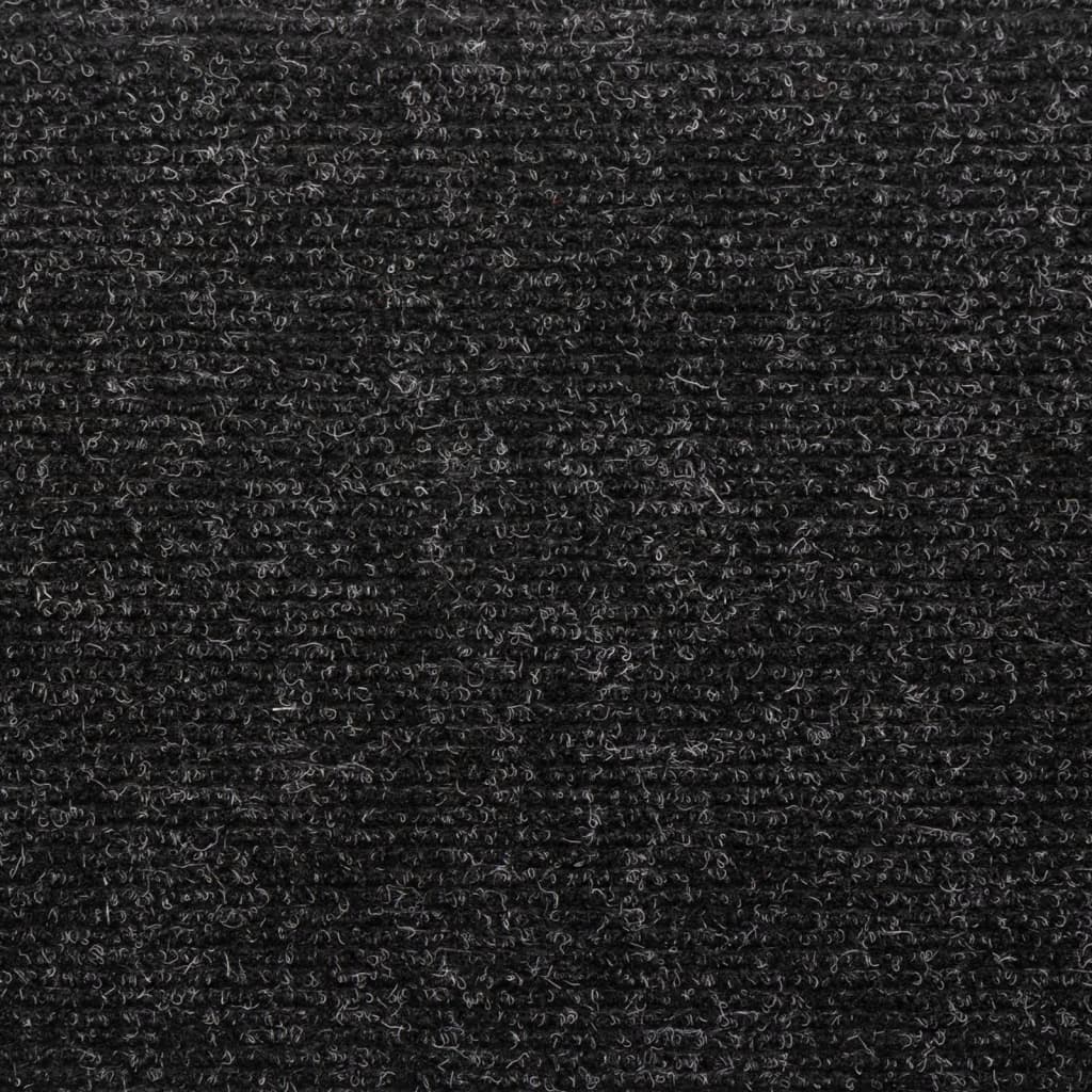 vidaXL Maty na schody samoprzylepne 5 szt. 65x21x4 cm, czarne, prostokątne, z krawędzią