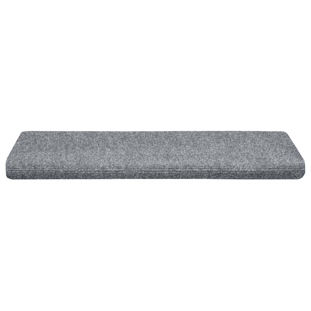 vidaXL Maty na schody samoprzylepne 5 szt. 65x21x4 cm Jasnoszary prostokątny brzeg