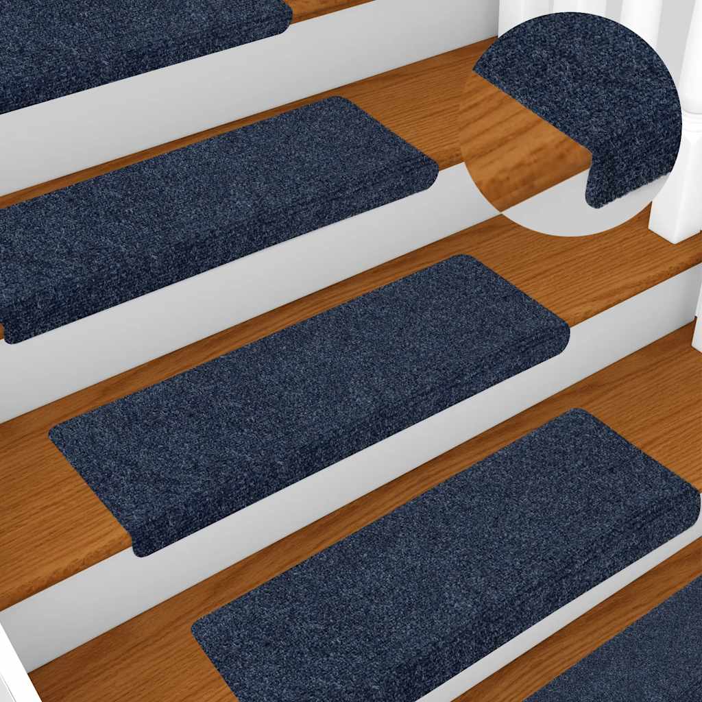 vidaXL Maty na schody samoprzylepne 5 szt. 65x21x4 cm Antracytowe prostokątne krawędzie