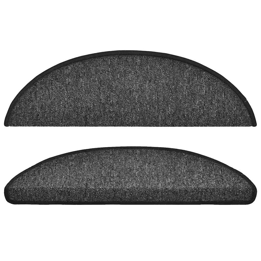 vidaXL Maty na schody 10 szt. 56x17x3 cm Antracyt Półokrągłe
