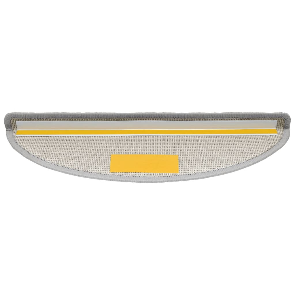 vidaXL Maty na schody 10 szt. 56x17x3 cm Jasnoszare półokrągłe