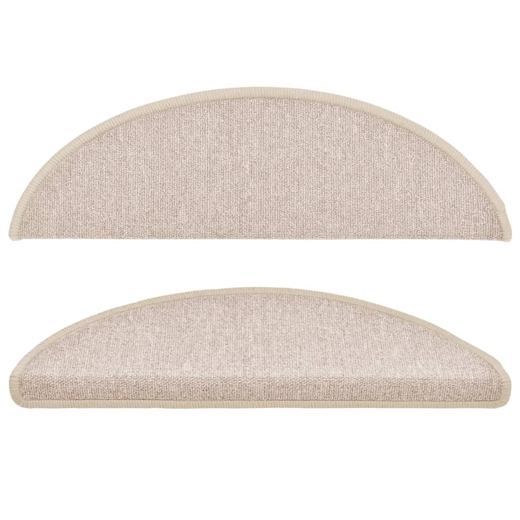 vidaXL Maty na schody 10 szt. 56x17x3 cm Taupe Półokrągłe