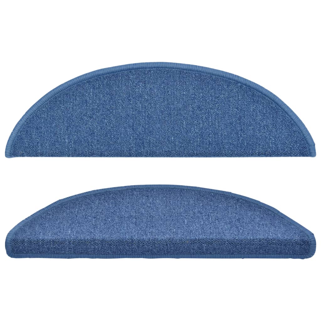 vidaXL Maty na schody 10 szt. 56x17x3 cm Niebieskie półokrągłe