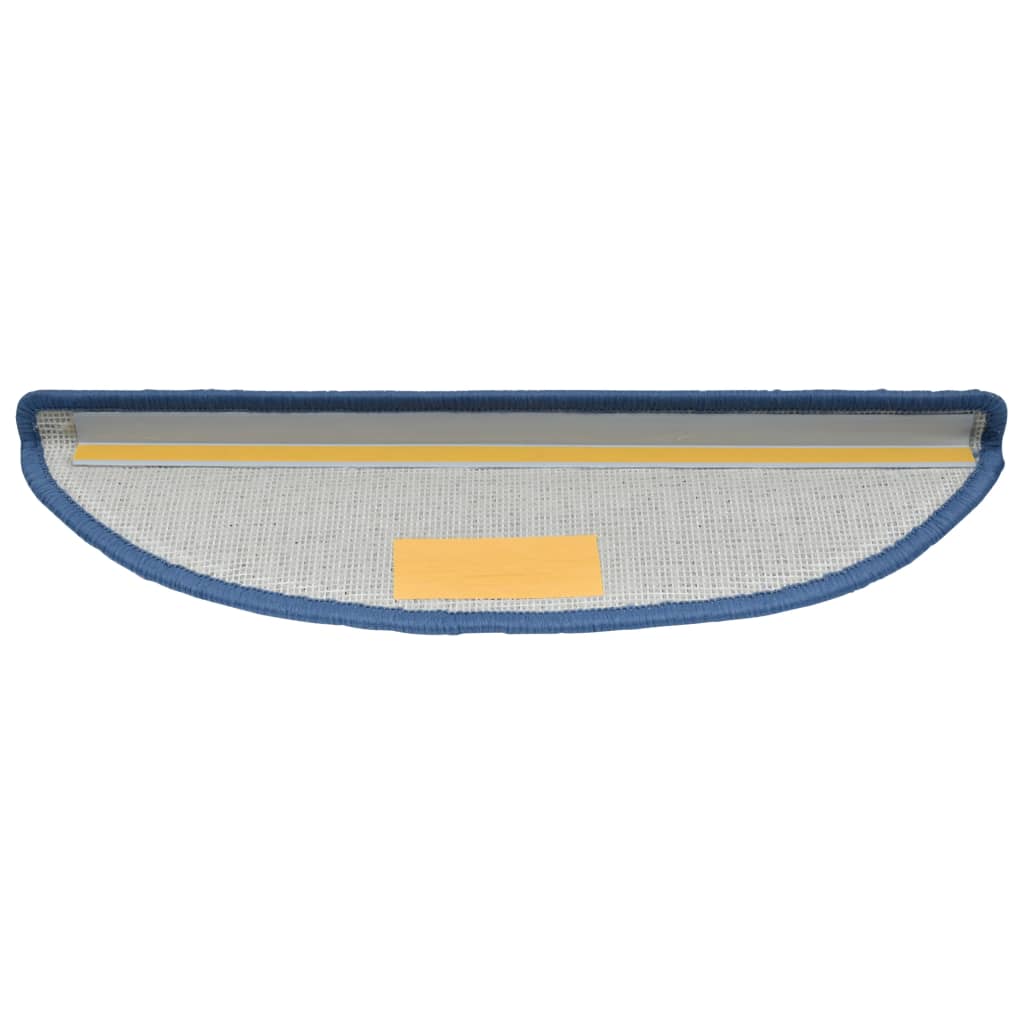 vidaXL Maty na schody 10 szt. 56x17x3 cm Niebieskie półokrągłe