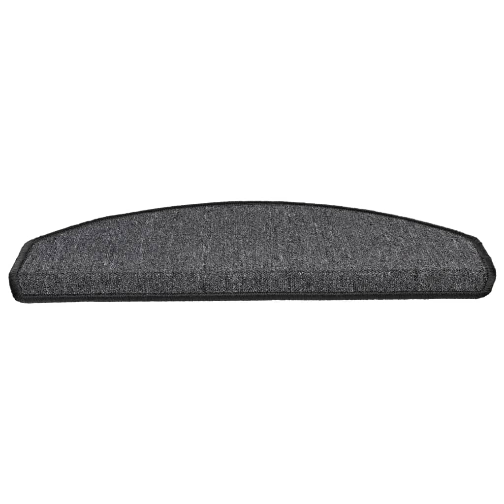 vidaXL Maty na schody 10 szt. 65x24x4 cm Antracytowe półokrągłe duże