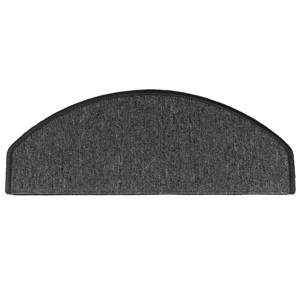 vidaXL Maty na schody 10 szt. 65x24x4 cm Antracytowe półokrągłe duże