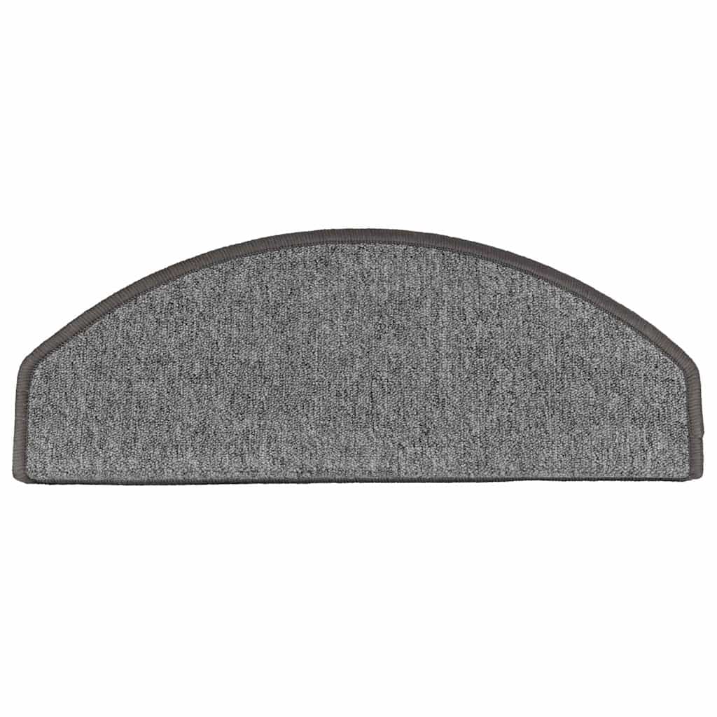 vidaXL Maty na schody 10 szt. 65x24x4 cm Ciemnoszare Półokrągłe Duże