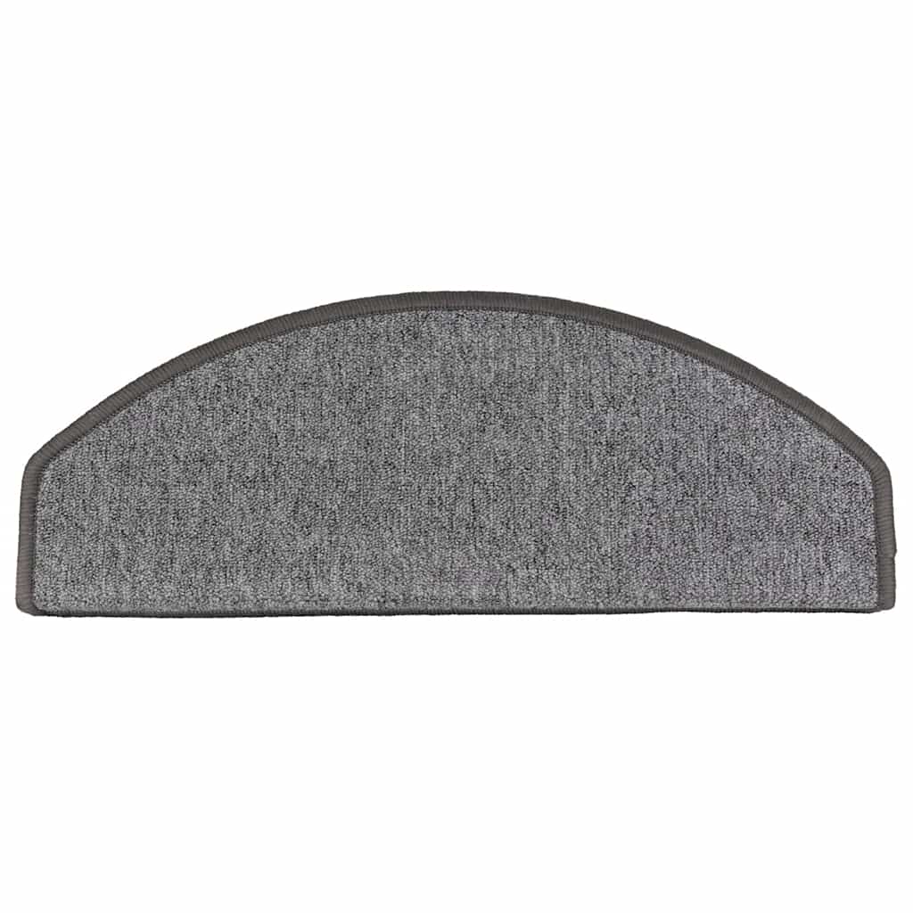vidaXL Maty na schody 10 szt. 65x24x4 cm Ciemnoszare Półokrągłe Duże