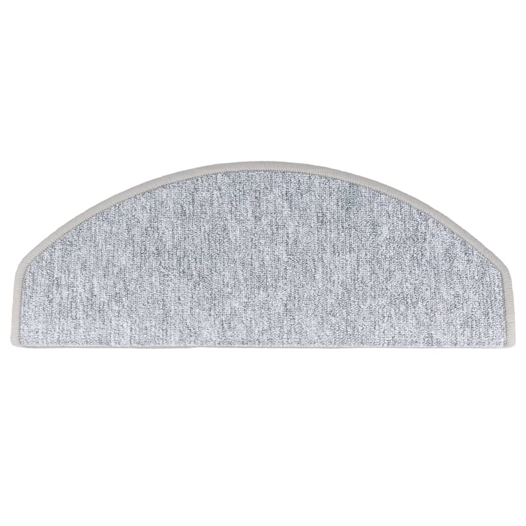 vidaXL Maty na schody 10 szt. 65x24x4 cm Jasnoszare Półokrągłe Duże