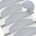 vidaXL Maty na schody 10 szt. 65x24x4 cm Jasnoszare Półokrągłe Duże