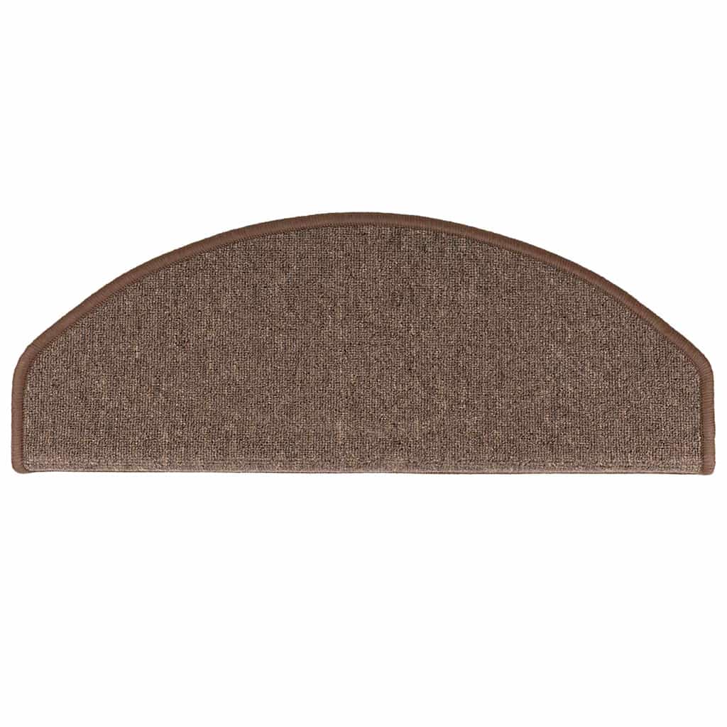 vidaXL Maty na schody 10 szt. 65x24x4 cm Brąz kawowy Półokrągły Duży