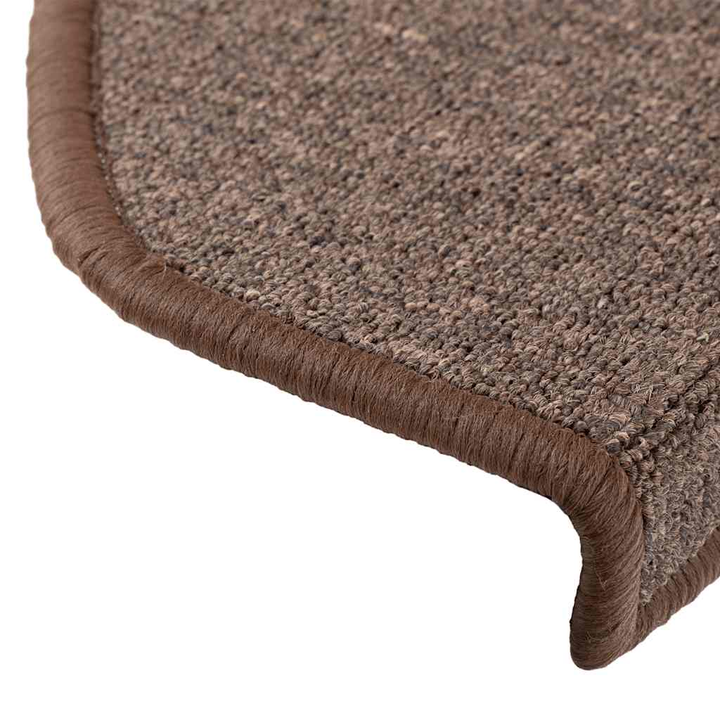 vidaXL Maty na schody 10 szt. 65x24x4 cm Brąz kawowy Półokrągły Duży