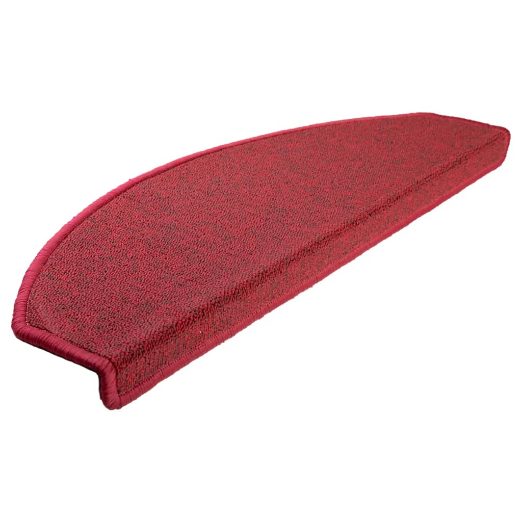 vidaXL Maty na schody 10 szt. 65x24x4 cm Czerwone Półokrągłe Duże
