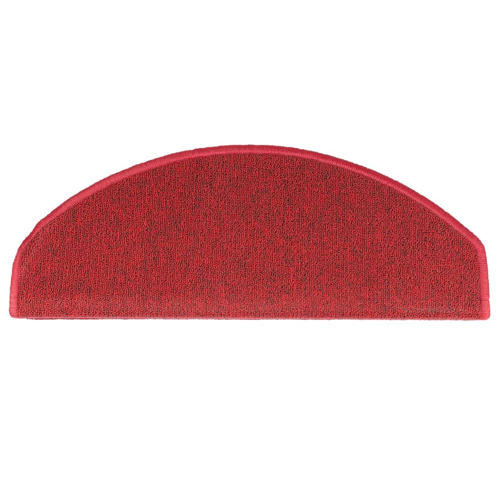 vidaXL Maty na schody 10 szt. 65x24x4 cm Czerwone Półokrągłe Duże