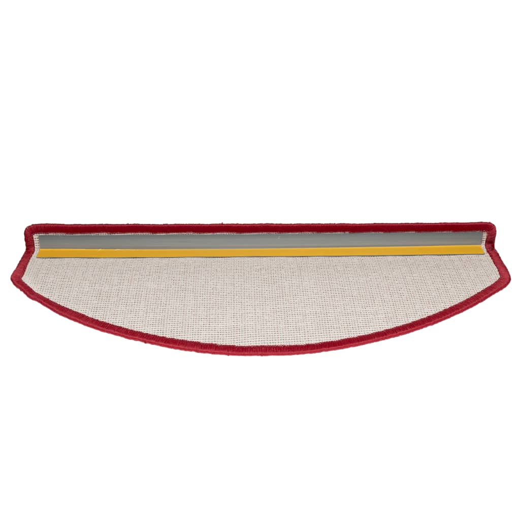 vidaXL Maty na schody 10 szt. 65x24x4 cm Czerwone Półokrągłe Duże