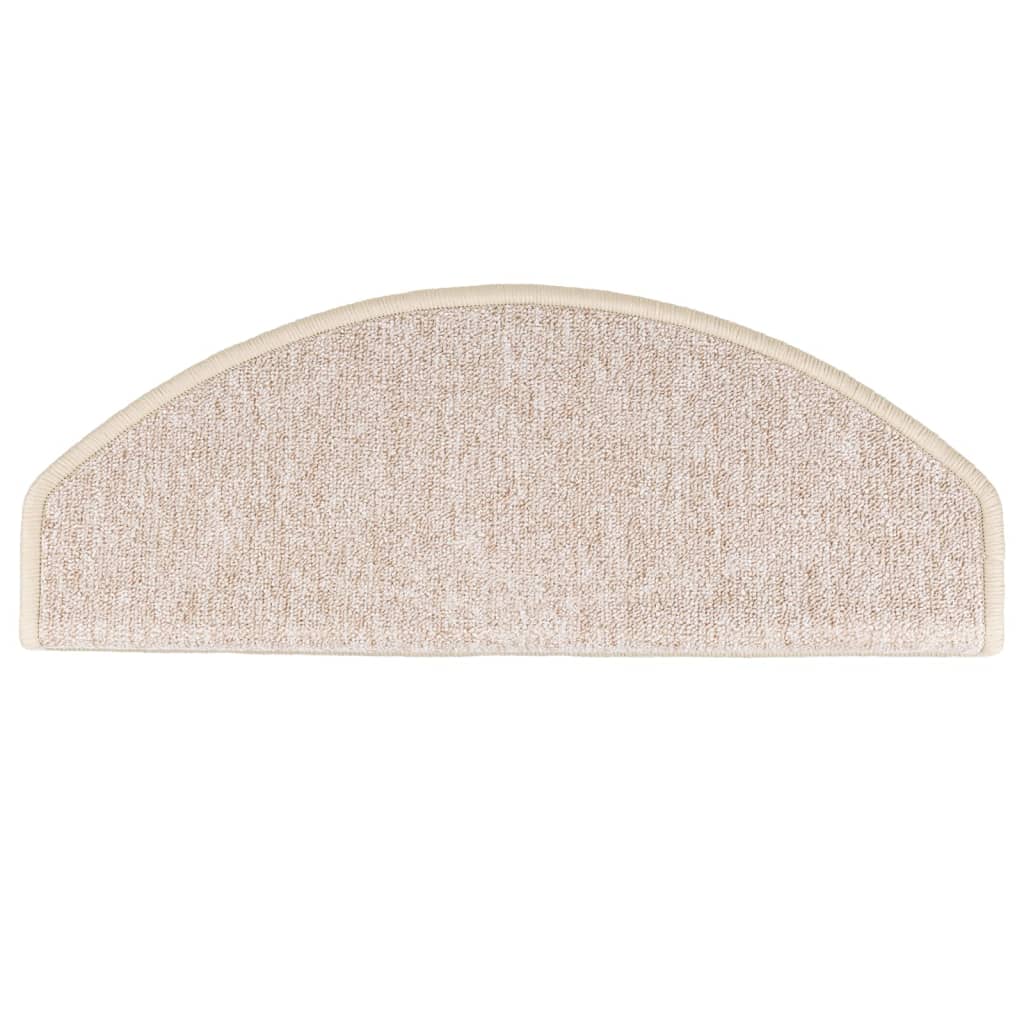 vidaXL Maty na schody 10 szt. 65x24x4 cm Taupe Półokrągłe Duże